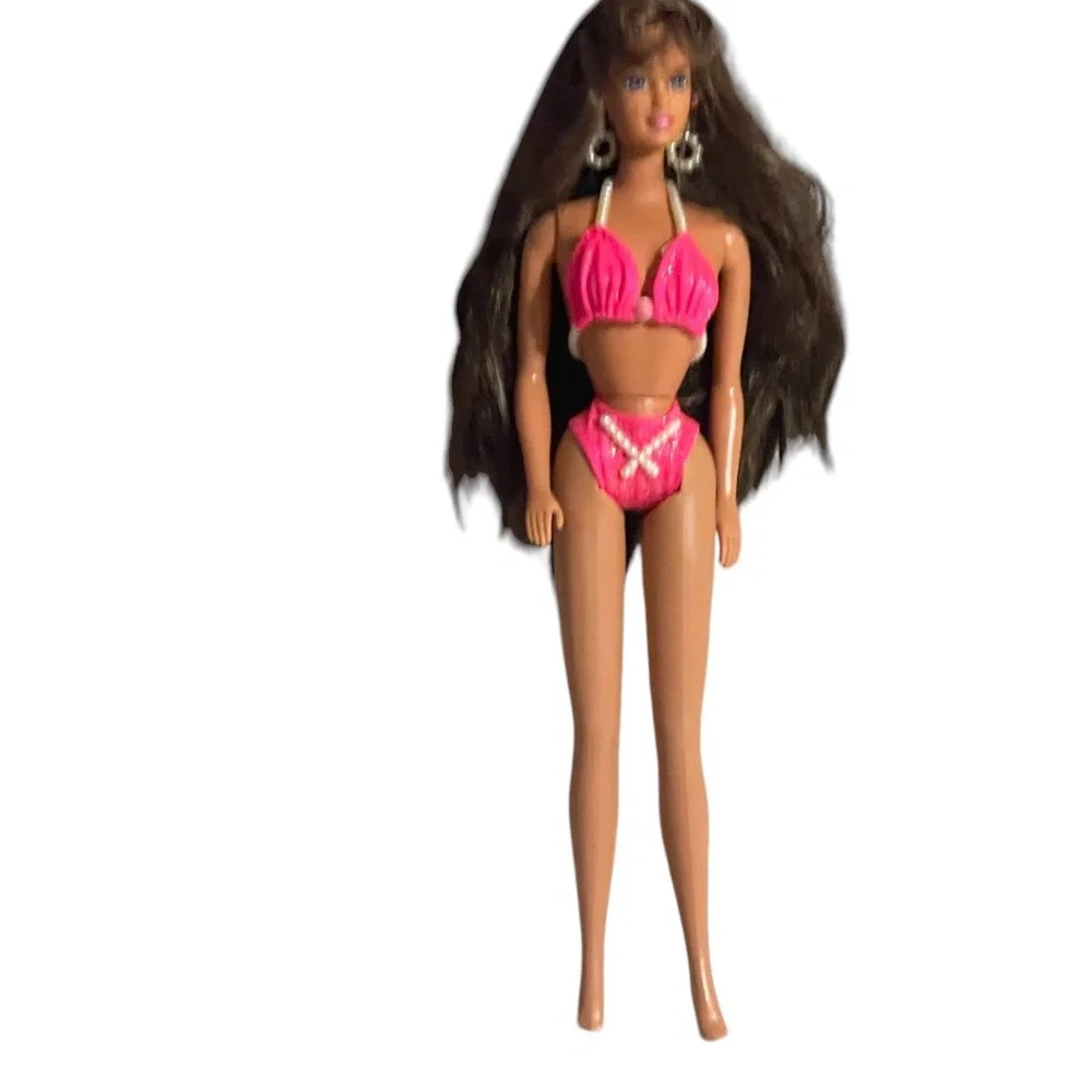 Vintage 1990 Pearl Beach Teresa with Bikini Swimsuit Barbie Doll 11”